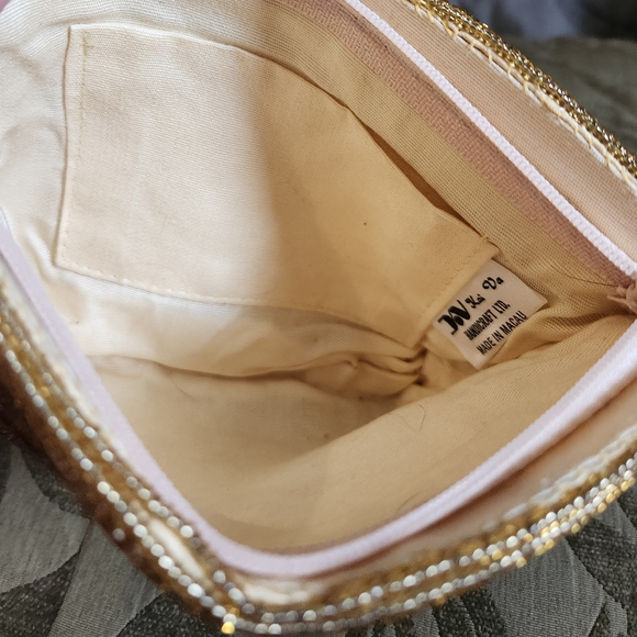 Elegant Gold Beaded Clutch - Picture 2 of 2